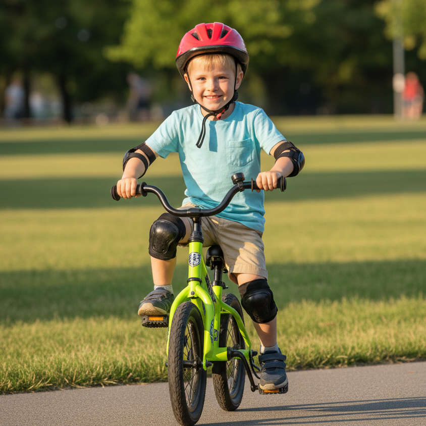 Aprender a montar en bici niño